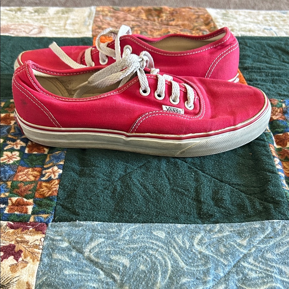 Vans Pink Low-Top Canvas Sneakers - Picture 5 of 7